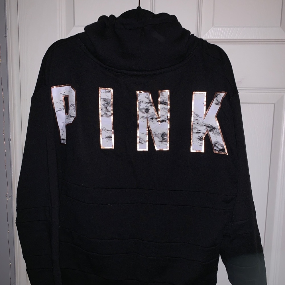 PINK Cowl-Neck Sweatshirt